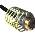 An assembled multi-strand anchor head with a protective coil